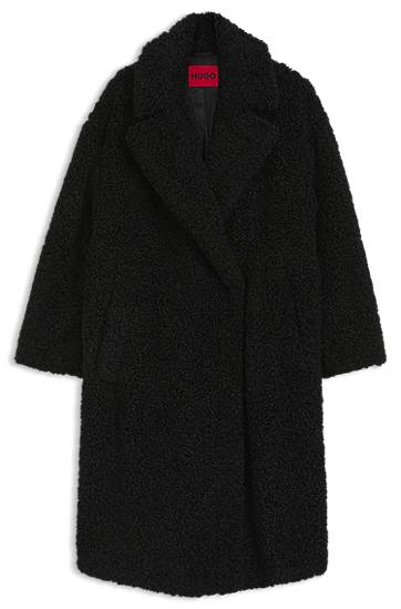 Plašči BOSS Oversized-fit coat in faux fur Črna | 50547610