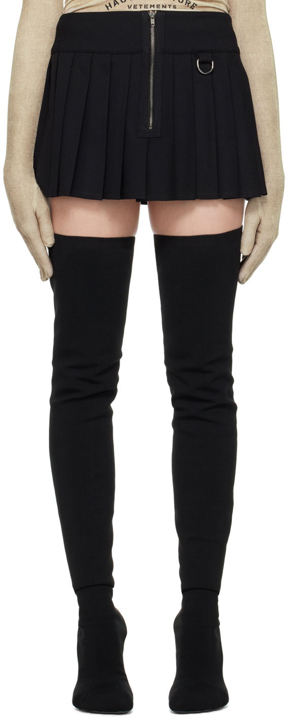 Krila VETEMENTS Pleated Miniskirt Črna | WE64SK120B