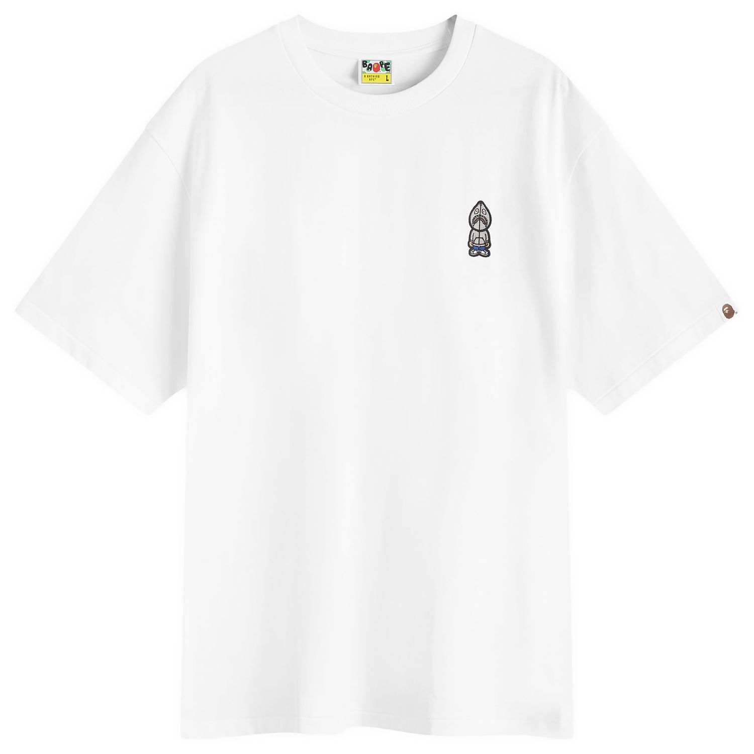 Majica BAPE A Bathing Ape One Point Shark Sejin T-Shirt Bela | 001TEK301304M-WHT, 0
