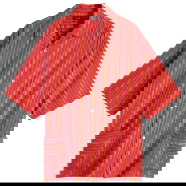 Srajce BEAMS BEAMS Stripe Open Collar Shirt, Size Large Rdeča | 1101-0564-803-35, 1