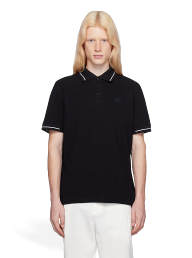 Polo majica Moncler Patch Polo Črna | J10918A0000189A16