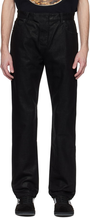 Kavbojke Balmain Balmain Regular-Fit Coated Jeans Črna | EH0MI083DF72, 0