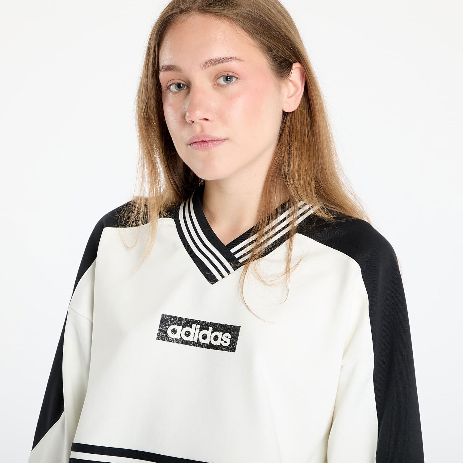 Pulover adidas Performance Blocking Crewneck Sweatshirt Bela | JX7597, 1