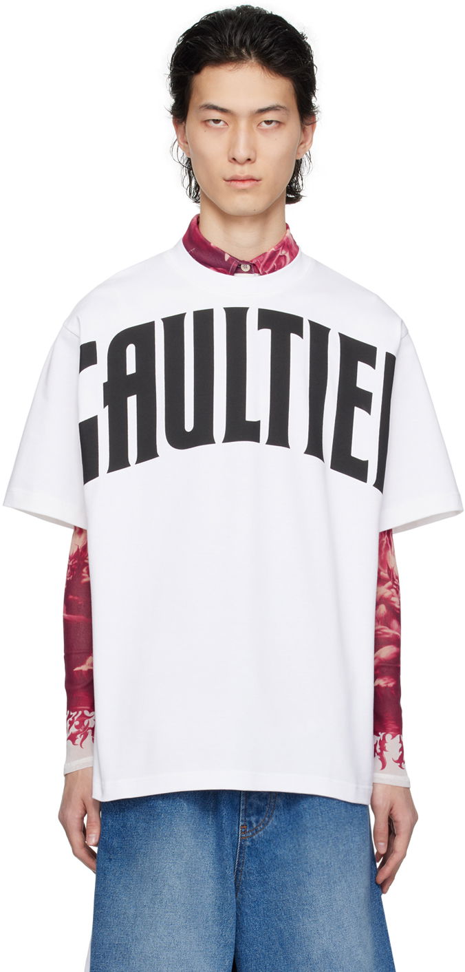 Majica Jean Paul Gaultier Jean Paul Gaultier 'The Large Gaultier' T-Shirt Bela | 24/25-U-TS065I-J055-0100