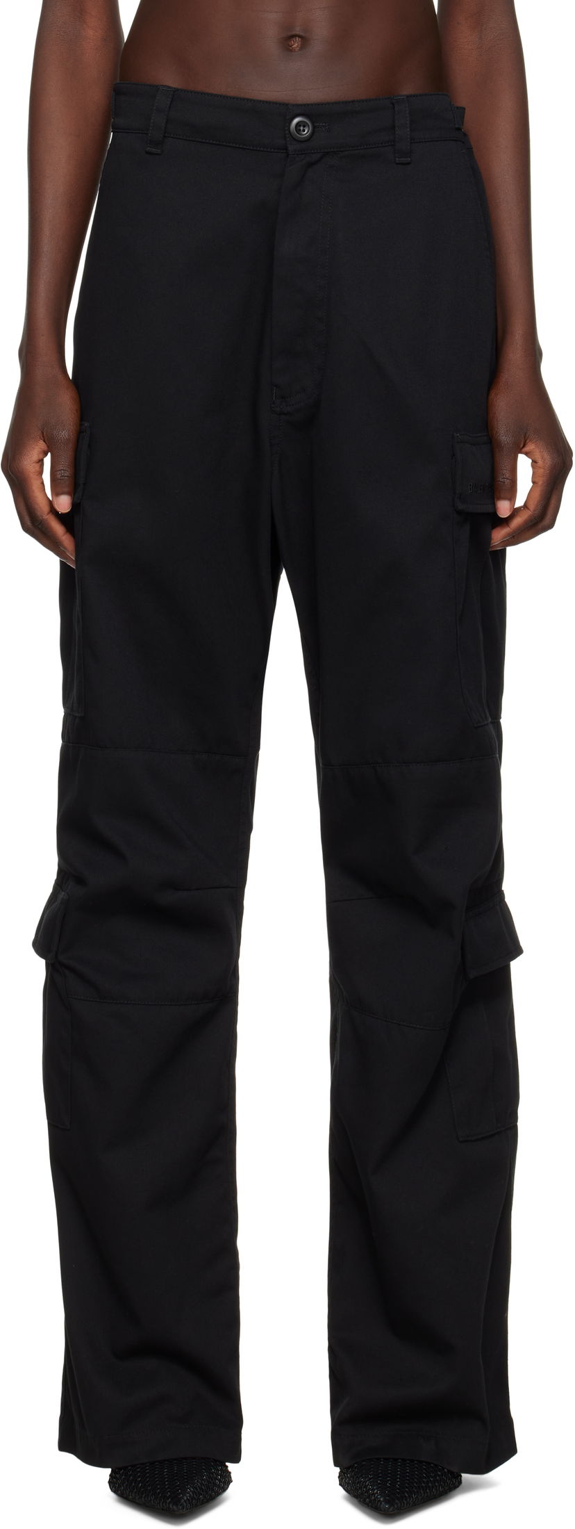 Cargo hlače Balenciaga Balenciaga Regular Fit Cargo Pants Črna | 814567 TRP09
