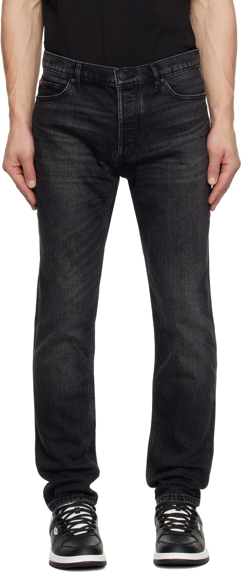 Kavbojke BOSS Hugo Tapered Jeans Črna | 50530632