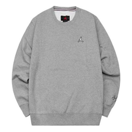 Pleteni pulover Jordan Jordan Embroidered Fleece Pullover Siva | DN7957-091