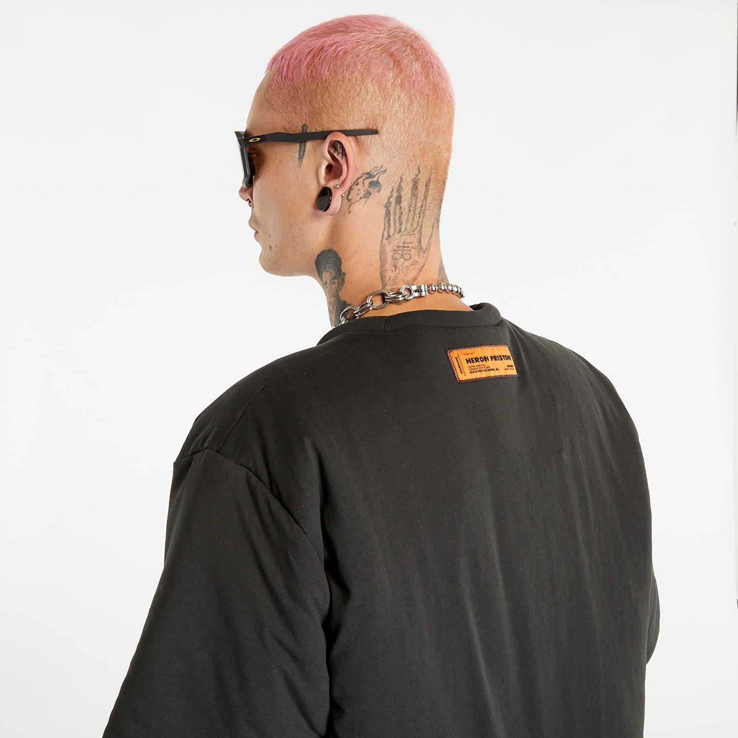 Majica HERON PRESTON Heron Bird Painted Padded Tee Črna | HMAA033F23JER0011046, 1