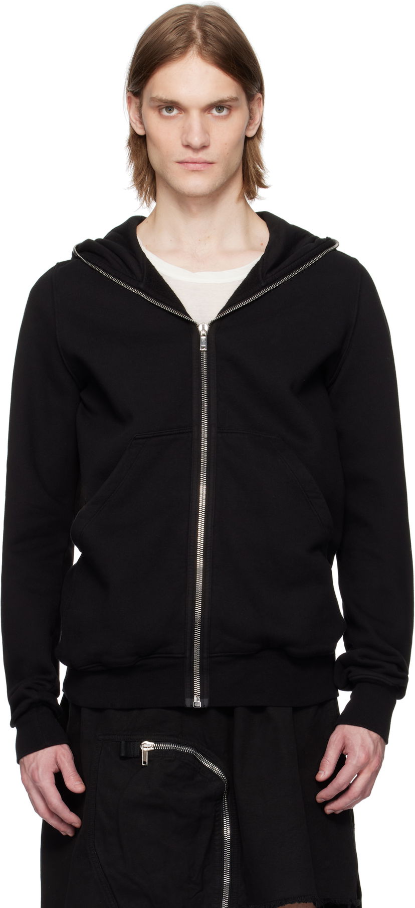 Pulover Rick Owens Rick Owens DRKSHDW Hollywood Zip Hoodie Črna | DU01E3291 F