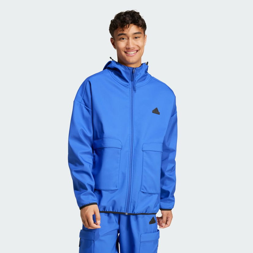 Pulover adidas Performance City Escape Premium Full-Zip Hoodie Modra | IY1489