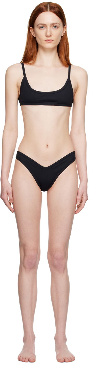 Kopalke The Attico Attico Scoop Neck Bikini Črna | 233WBB06 PA16