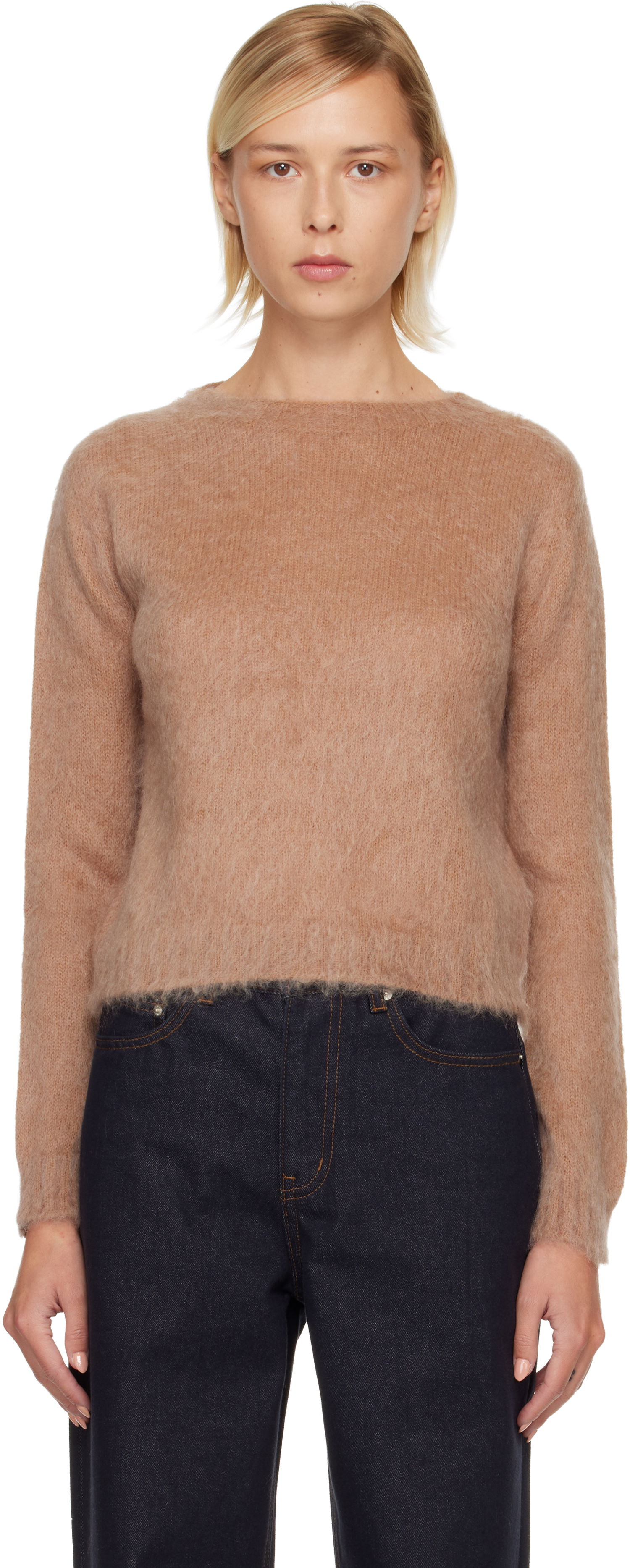 Pleteni pulover Max Mara Aceto Fuzzy Knit Sweater Bež | 2526366122600, 0