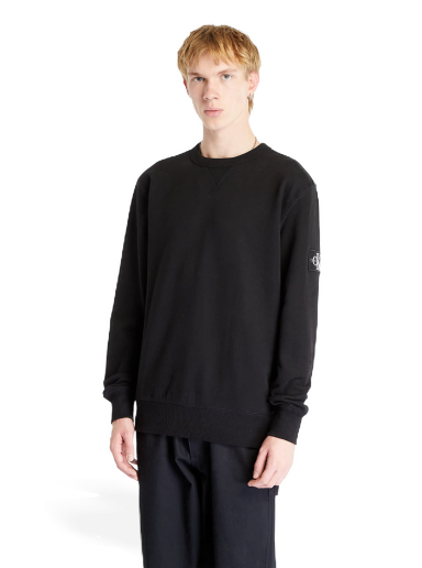 Pulover CALVIN KLEIN Jeans Crewneck Sweatshirt Black Črna | J30J323426 BEH
