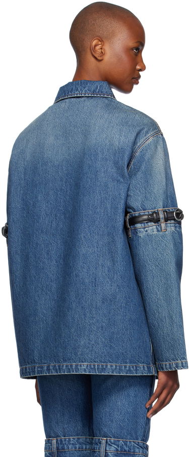 Jakna Coperni Denim Jacket With Open Elbows Modra | COPCH42252, 2