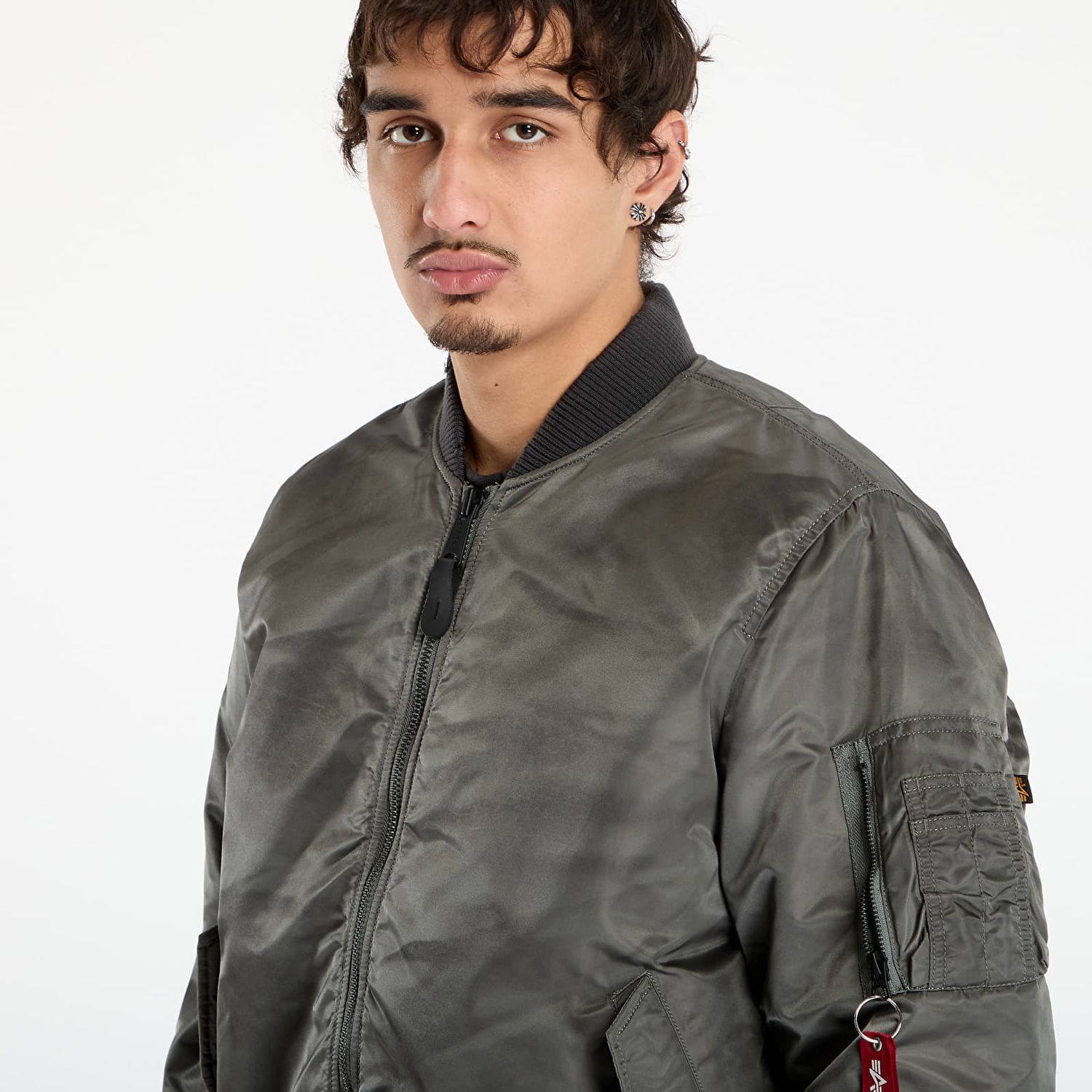 Bomber jakna Alpha Industries MA-1 Distressed Bomber Jacket Siva | 258128-432, 1
