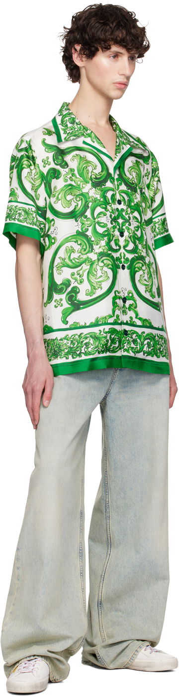 Srajce Dolce & Gabbana Print Shirt Zelena | G5JH9THI1S6, 3