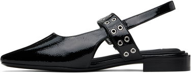 Obleke rag & bone rag & bone Astra Leather Slingback Ballerina Flats Črna | WFF24FF000PA0, 2