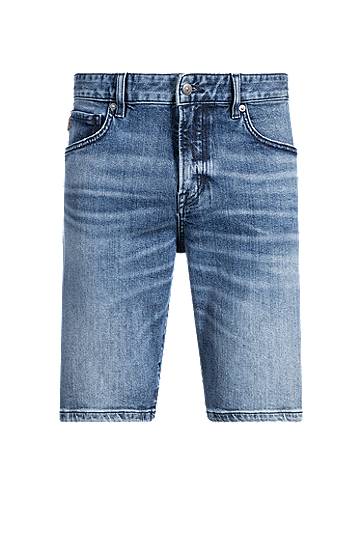Kratke hlače BOSS Comfort-Stretch Denim Shorts Modra | 50537787