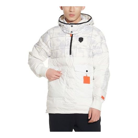 Vetrovka Nike LeBron Hybrid Stay Warm Plaid Hooded Jacket Bela | AT3905-121