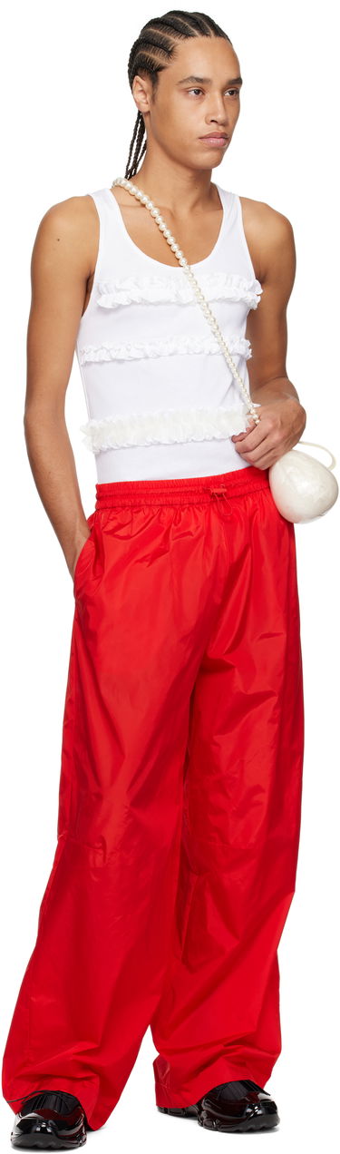 Majica brez rokavov Simone Rocha Simone Rocha Ruffle Frill Tank Top Bela | 5324F 0553, 4