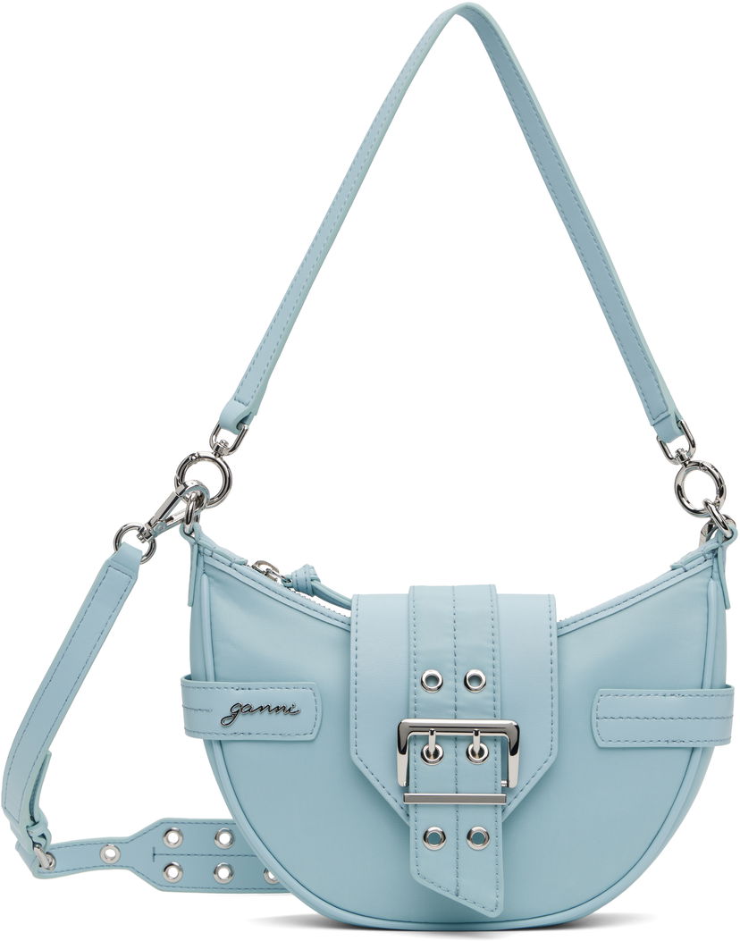 Torba za čez ramo GANNI GANNI Bucky Small Crossbody Bag Modra | A6463