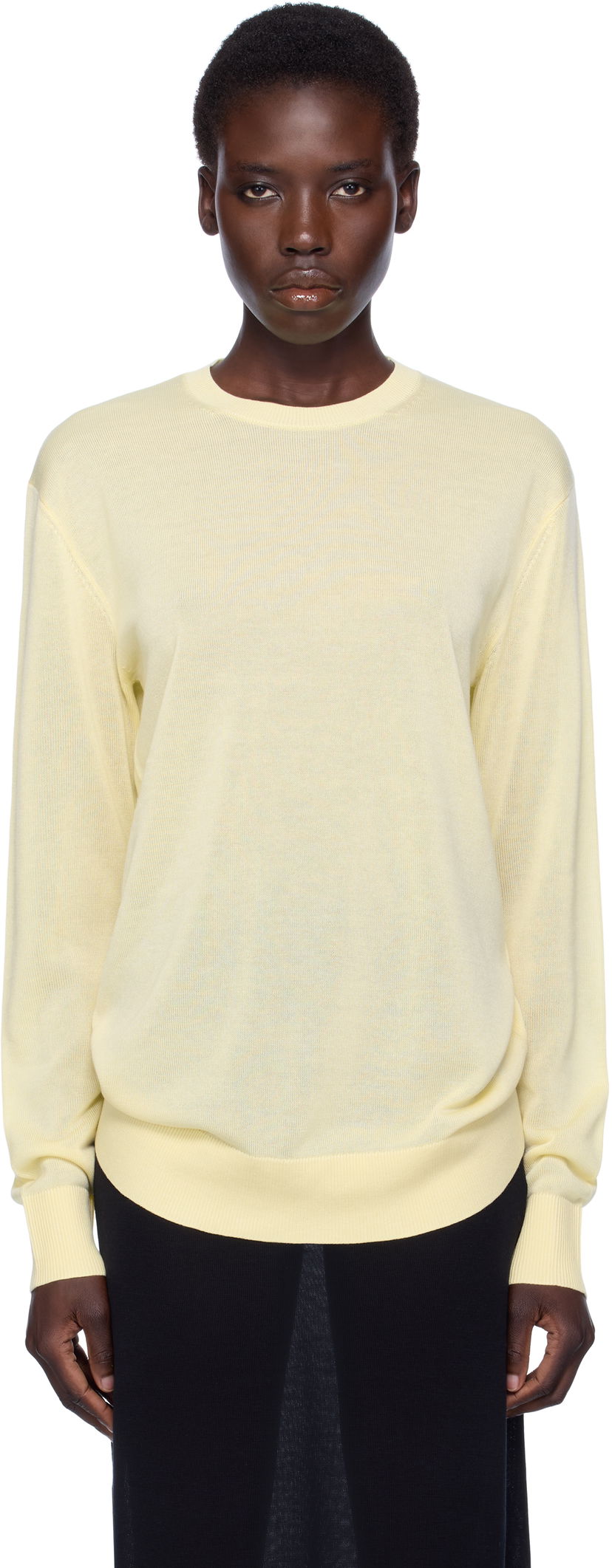 Majica TOTEME TOTEME Knit Long Sleeve Tee Rumena | 253-WRT0604-YA0079