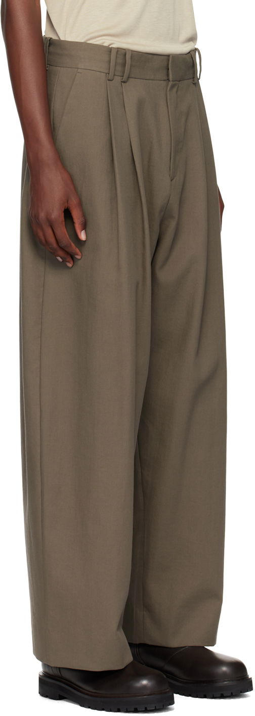 Hlače Studio Nicholson Studio Nicholson Line Pleated Trousers Zelena | LINE SNM - 1185, 1
