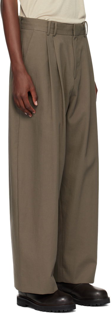 Hlače Studio Nicholson Studio Nicholson Line Pleated Trousers Zelena | LINE SNM - 1185, 1