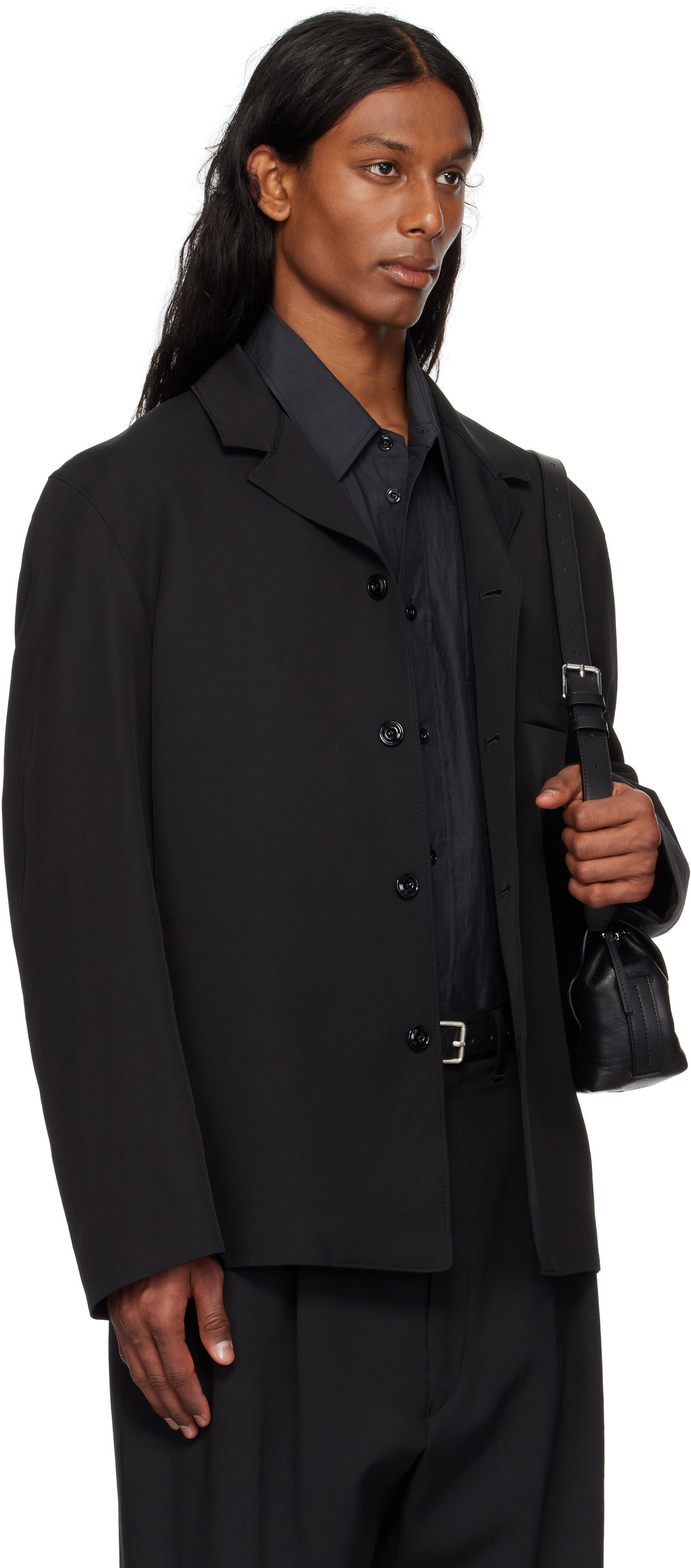 Jakna LEMAIRE Lemaire Tailored Shirt Jacket Črna | JA1064 LF1362, 1
