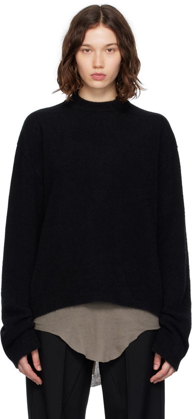 Pleteni pulover Rick Owens Rick Owens Concordians Tommy Long Sleeve Sweater Črna | RP02E4655 KWP, 0