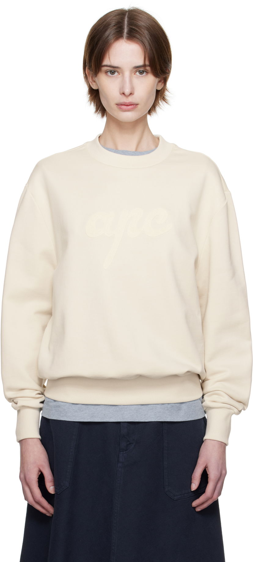 Pulover A.P.C. A.P.C. Ethan Sweatshirt Bež | COHGT-M27975