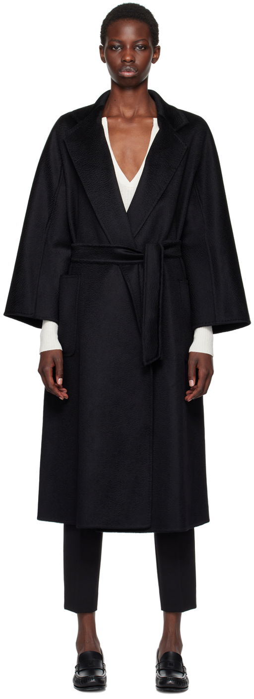 Plašči Max Mara Ludmilla Icon Wrap Coat Črna | 2421016051