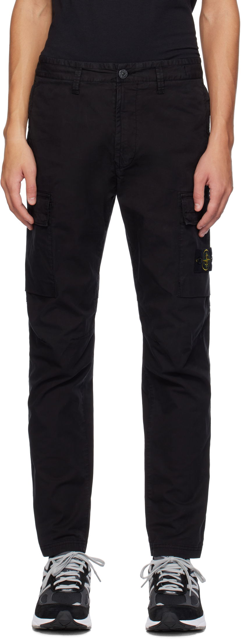 Cargo hlače Stone Island Stone Island Supima Cotton Twill Cargo Pants Črna | 811530410