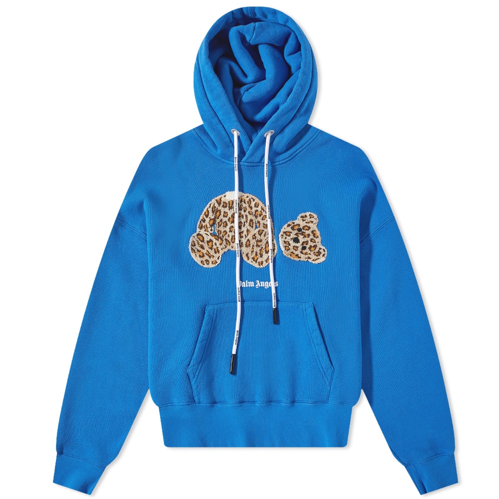 Pulover Palm Angels Leopard Kill The Bear Popover Hoodie Modra | PMBB058S22FLE0084560, 0