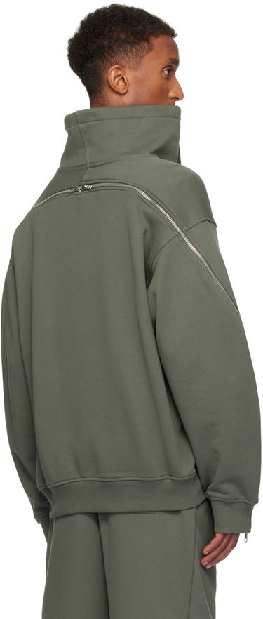 Pulover Helmut Lang Helmut Lang Suitcase Quarter-Zip Sweatshirt Zelena | O06HM501, 2