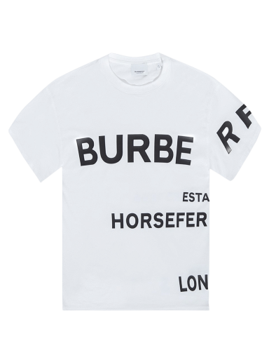 Majica Burberry Horseferry Print Oversized T-Shirt Bela | 8048748