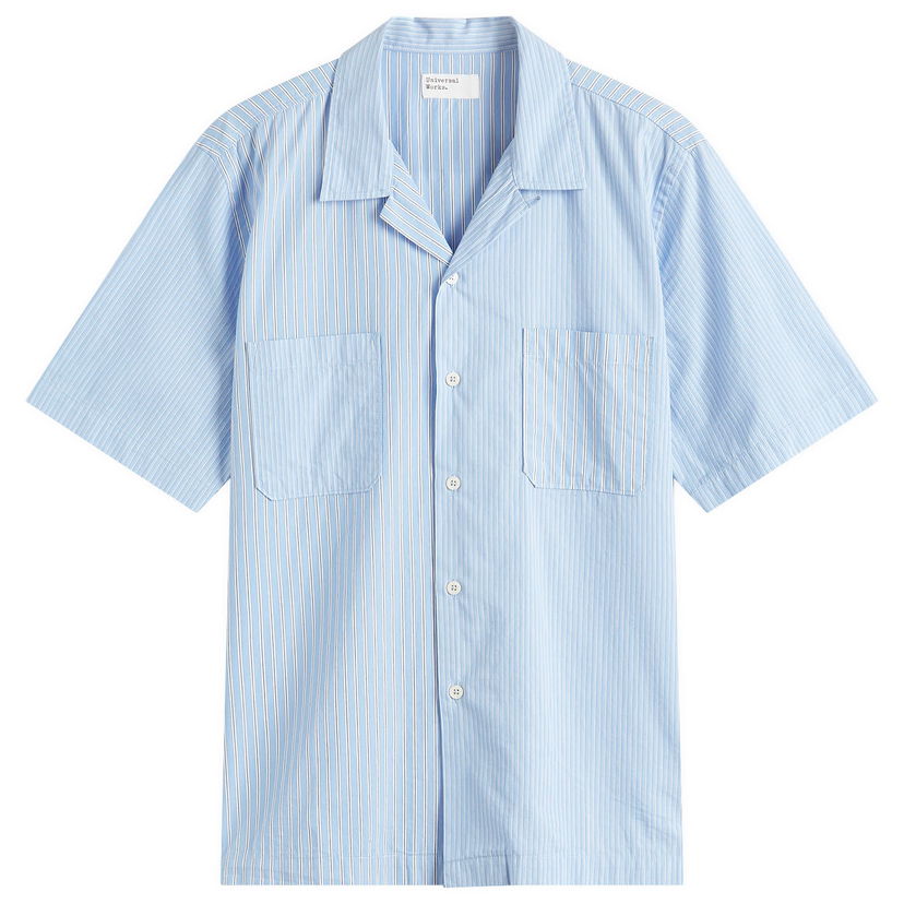 Srajce Universal Works Universal Works Vila Stripes Sal Road Shirt, Size X-Large Modra | P32052-BLU
