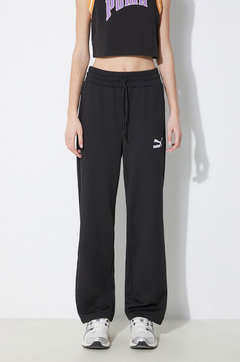 Trenirka Puma T7 High Waist Sweatpants Črna | 624212
