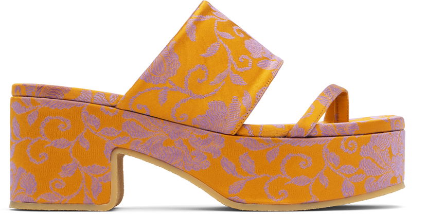 Modni dodatki Dries Van Noten Dries Van Noten Platform Heeled Sandals Rumena | WS251-1637-730