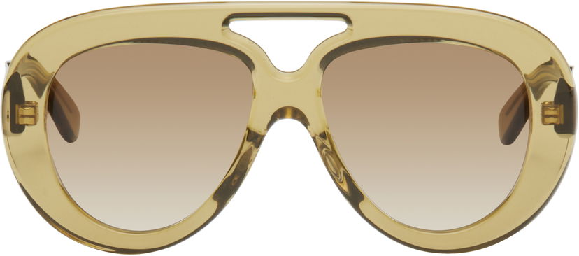 Sončna očala Loewe Round Spoiler Aviator Sunglasses Rjava | LW40144UM5596F 840126839418