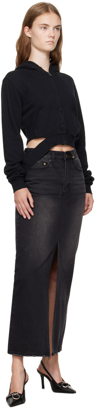 Krila We11done We11done Washed Denim Maxi Skirt Črna | WD-DS2-24-373-W-BK, 3