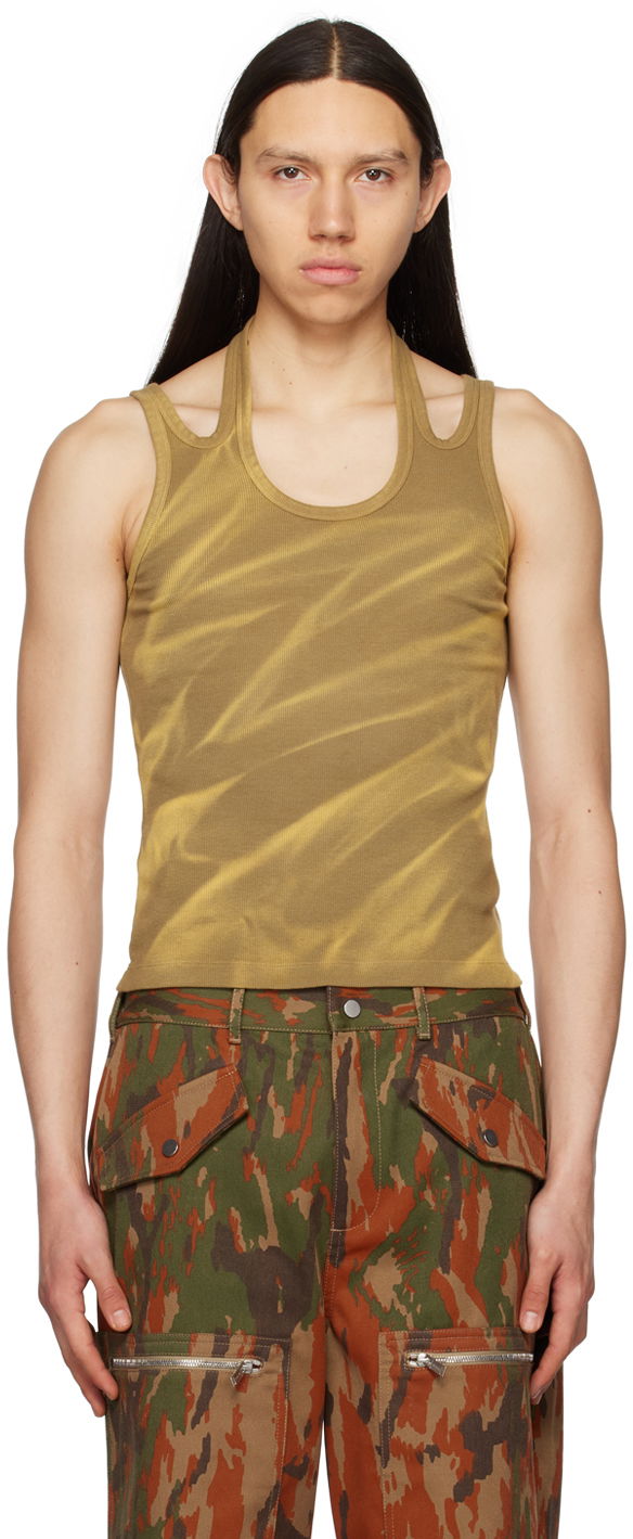 Majica brez rokavov Dion Lee Interlink Tank Top Bež | C3318S23