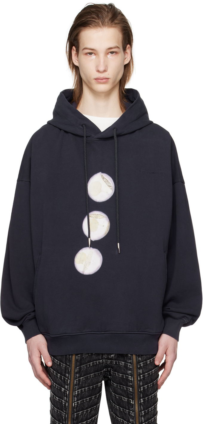 Pulover Feng Chen Wang Feng Chen Wang Plant Dye Hoodie Mornarica | FMS17HD04