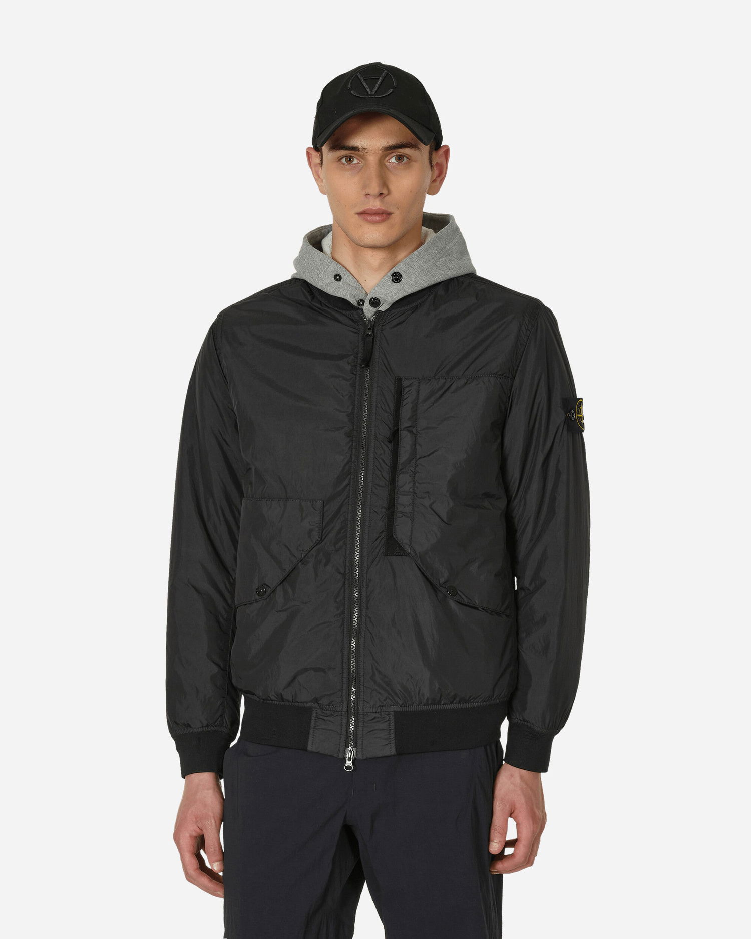 Bomber jakna Stone Island Garment Dyed Crinkle Reps PrimaLoft®-TC Bomber Črna | 791540923 V0029, 0