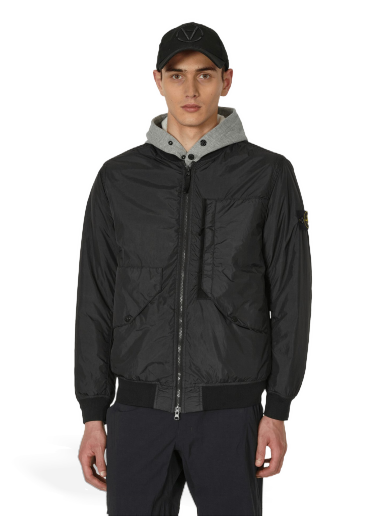 Bomber jakna Stone Island Garment Dyed Crinkle Reps PrimaLoft®-TC Bomber Črna | 791540923 V0029