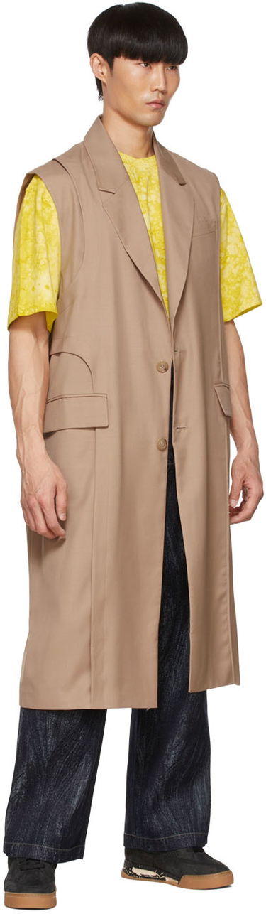 Telovnik Feng Chen Wang Feng Chen Wang Polyester Sleeveless Coat Bež | FMS13VS07, 3