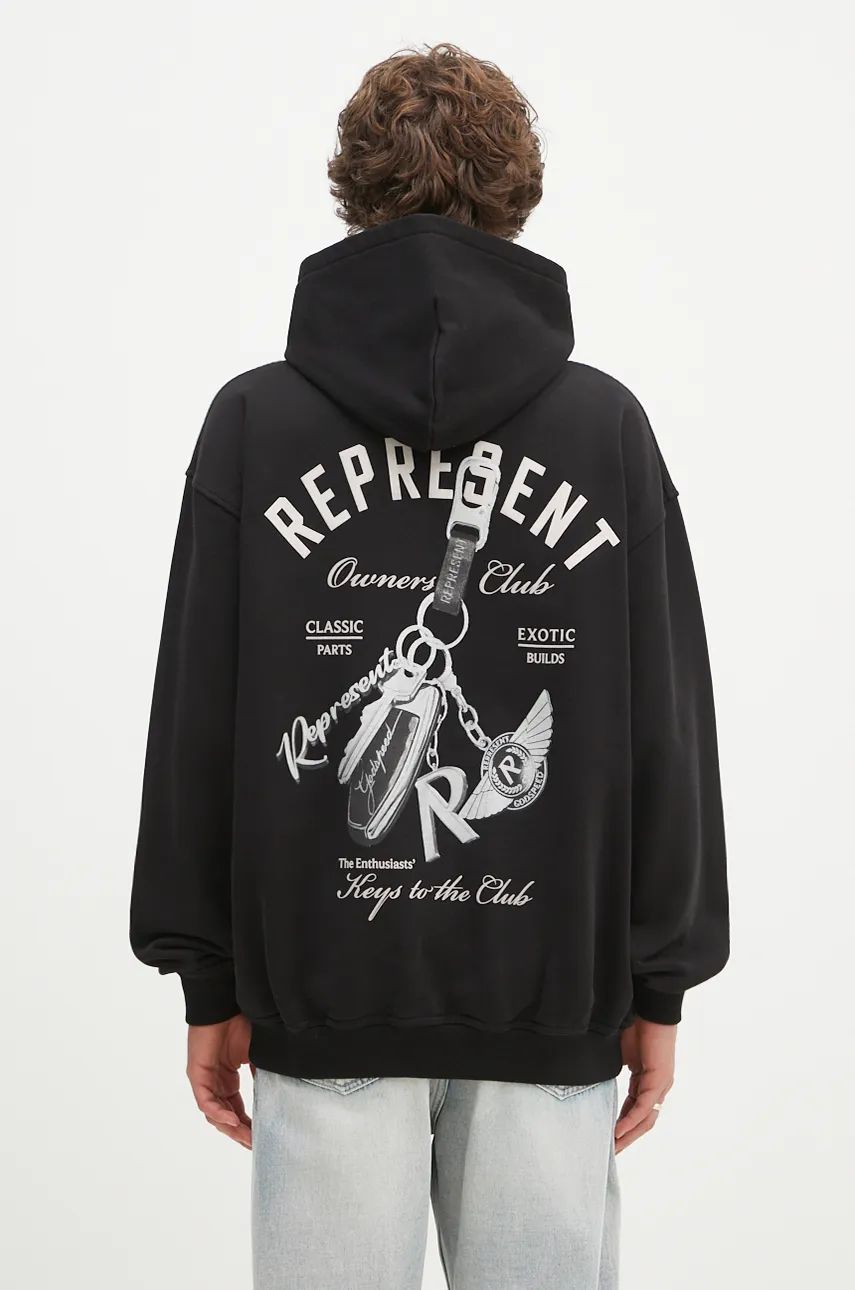Pulover Represent Clo Represent Keys To The Club Hoodie With Print Črna | MLM4240.001, 0