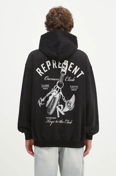 Pulover Represent Clo Represent Keys To The Club Hoodie With Print Črna | MLM4240.001, 0