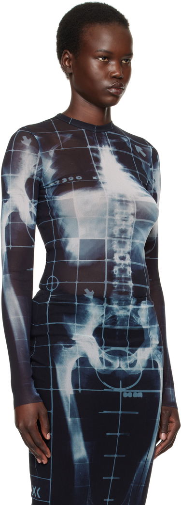 Obleke Jean Paul Gaultier Jean Paul Gaultier 'The Squeletor' Mesh T-Shirt Črna | 25/33-F-TO241-T580-005956, 1