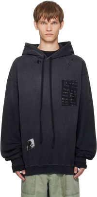 Ann Demeulemeester Ollie High-Comfort Hoodie with Printed Patches